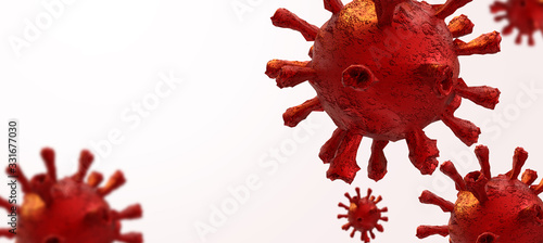 2019-nconv coronavirus ncp virus covid-19 background  red - 3d rendering photo