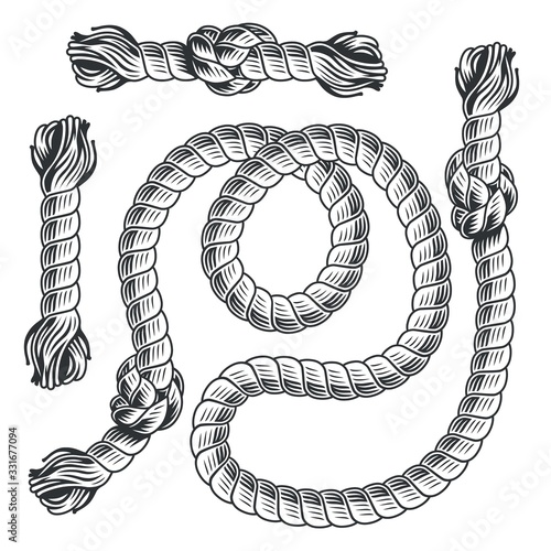Pattern brush nautical rope knot marine sailor