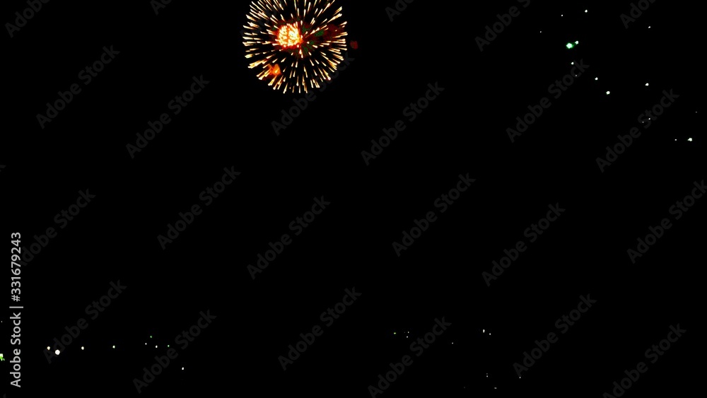 fireworks, Moscow, Russia, Circle of light, city day, Moscow Day, Victory Day, May 9