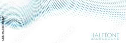 Dotted wavy blue surface. Simple vector background