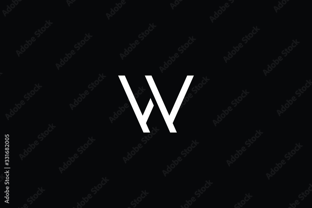 Minimal elegant monogram art logo. Outstanding professional trendy awesome artistic W WH HW HV VH initial based Alphabet icon logo. Premium Business logo in White color on black background Minimal elegant monogram art logo. Outstanding professional trendy awesome artistic W WH HW HV VH initial based Alphabet icon logo. Premium Business logo in White color on black background