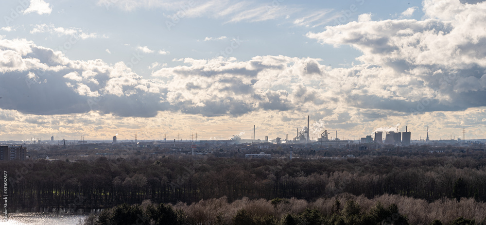 Sechs-Seenplatte recreation area in Duisburg, North Rhine-Westphalia, Germany