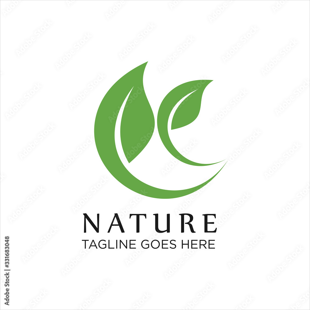 nature leaf green logo icon, Abstract green leaf logo icon vector design. Landscape design, garden, Plant, nature and ecology vector logo. nature leaf green logo icon, Abstract green leaf logo icon vector design. Landscape design, garden, Plant, nature and ecology vector logo.