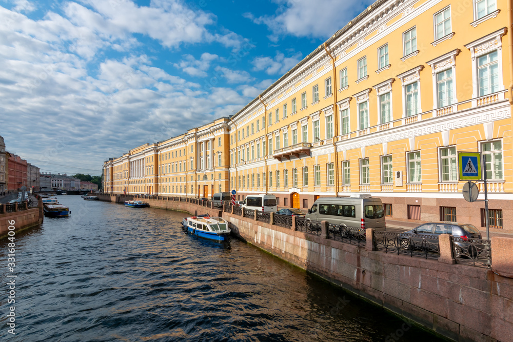 General Staff building along Moyka river, Saint Petersburg, Russia