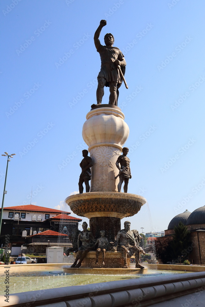 Fototapeta premium Square in Skopje in Macedonia