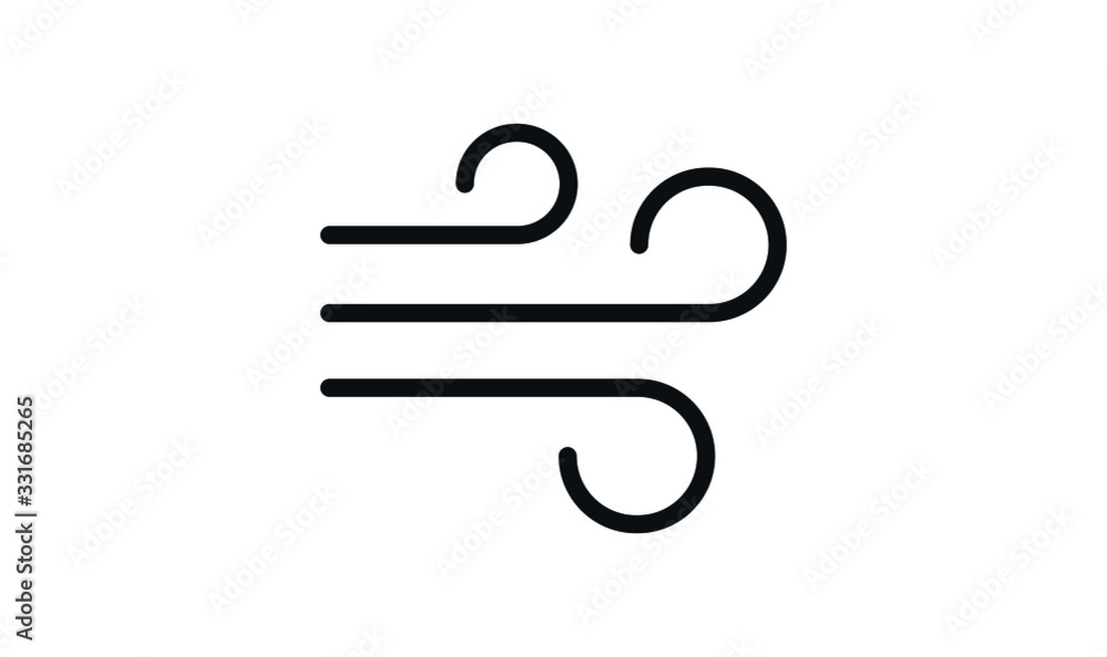 Wind icon vector flat illustration Wind icon vector flat illustration