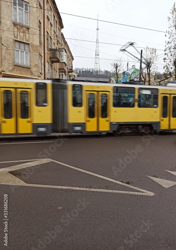 old tram in lviv