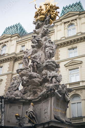 Old monument in the center of Vienna in Austria