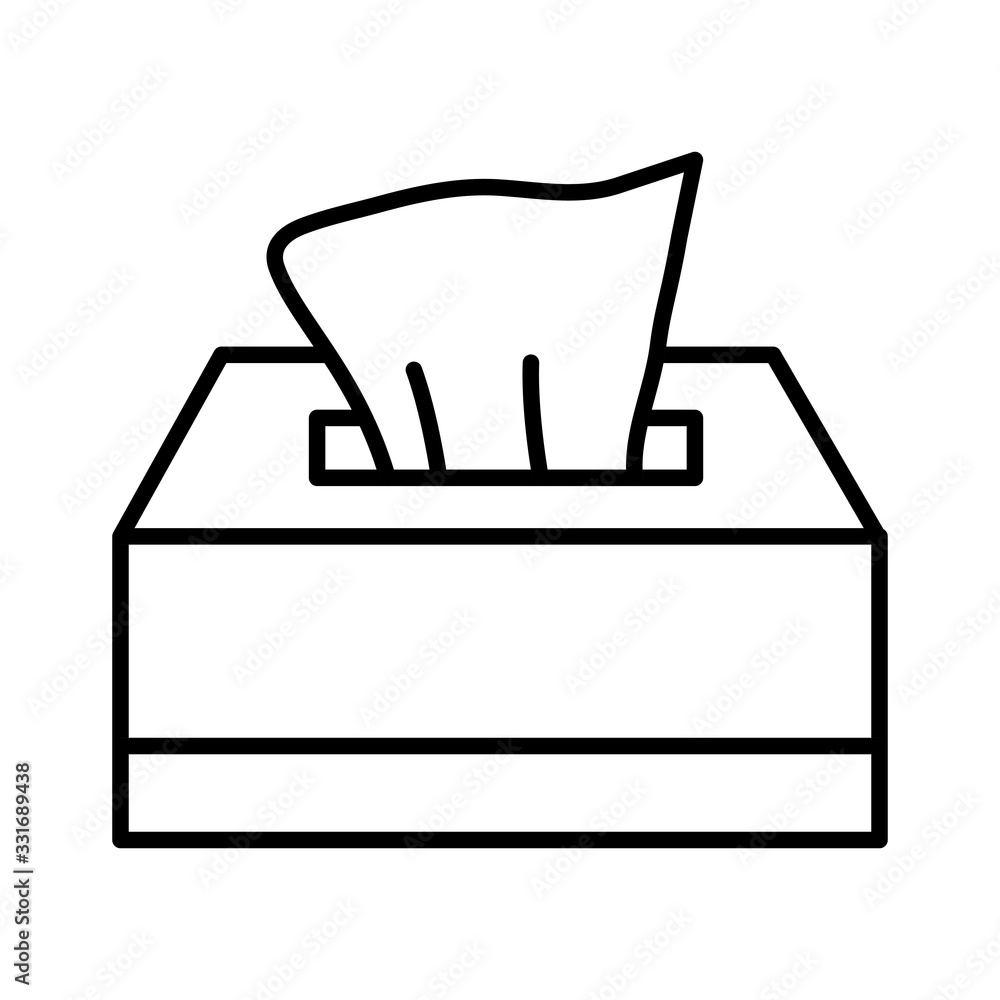 damp cloths box, line style icon vector illustration design damp cloths box, line style icon vector illustration design