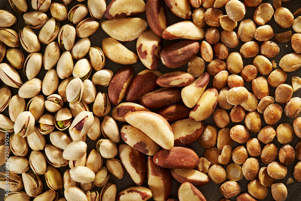 Brazil nuts, pistachio nuts and sacha inchi nuts Brazil nuts, pistachio nuts and sacha inchi nuts