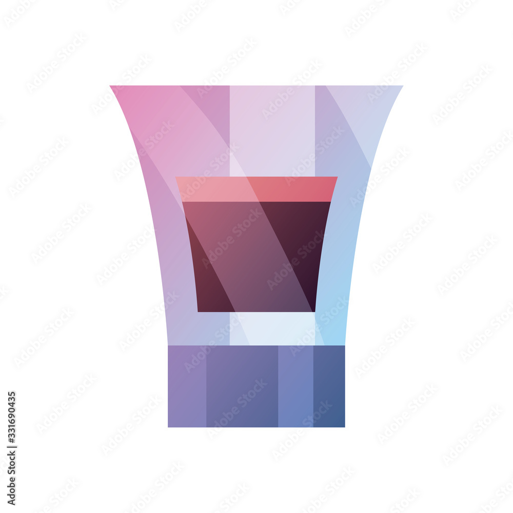 Isolated alcohol cocktail gradient style icon vector design Isolated alcohol cocktail gradient style icon vector design