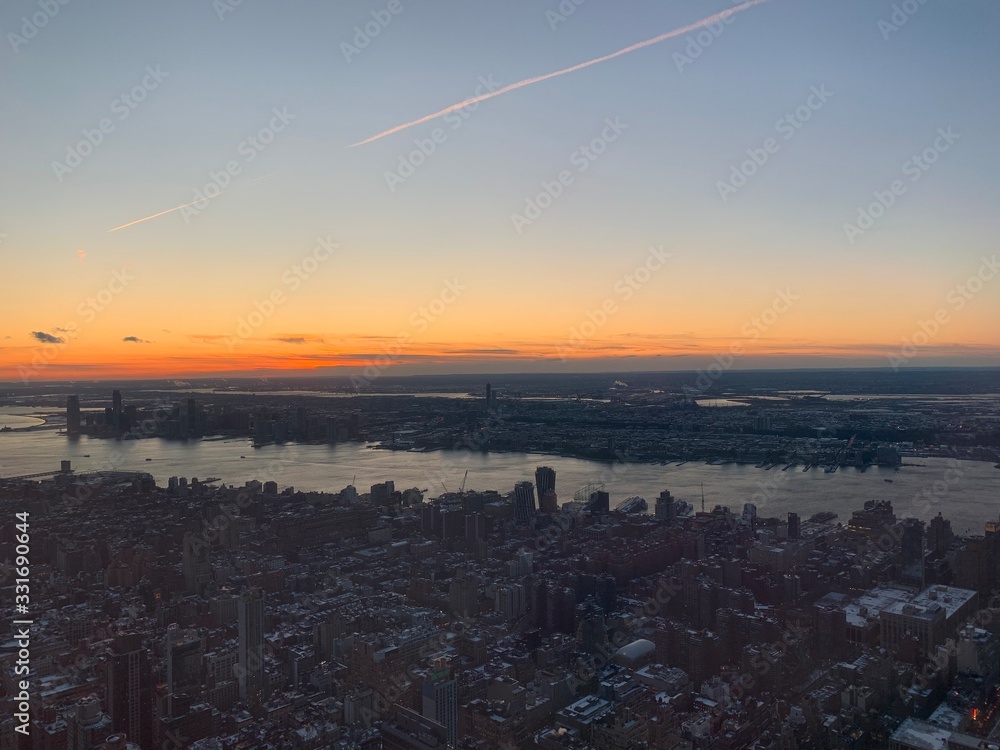 New York sunset landscape