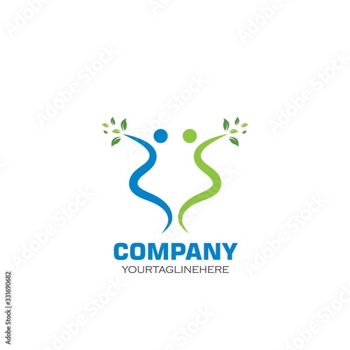 Healthy Life people  Logo template vector