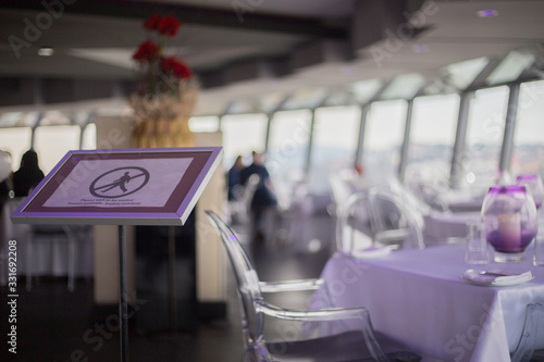 Canvas Print Interior of the UFO restaurant from snp most in bratislava