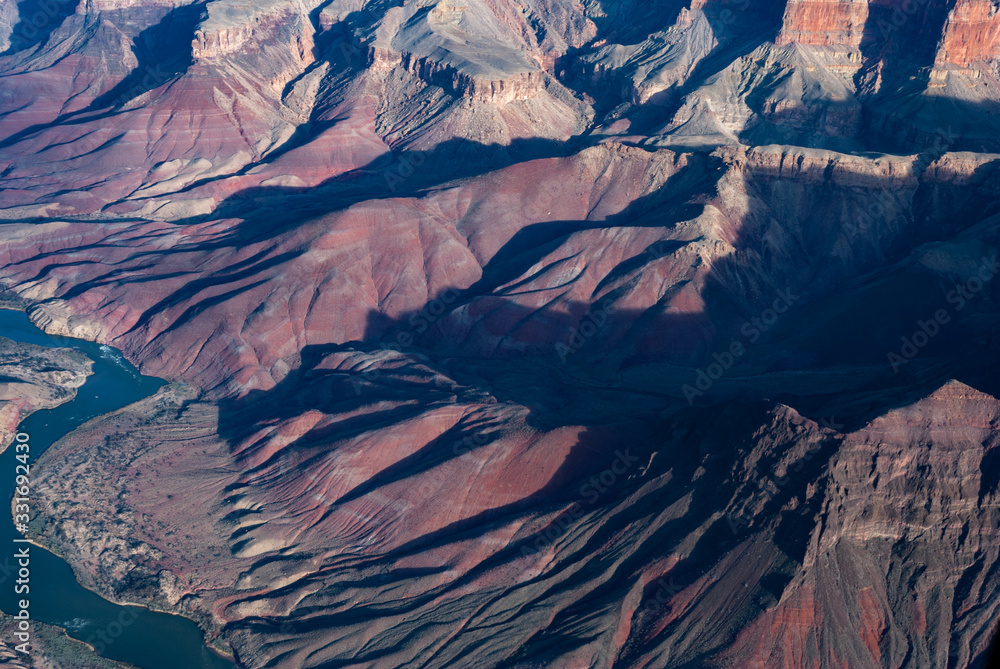 Grand Canyon national park, Arizona, USA. Bird view.