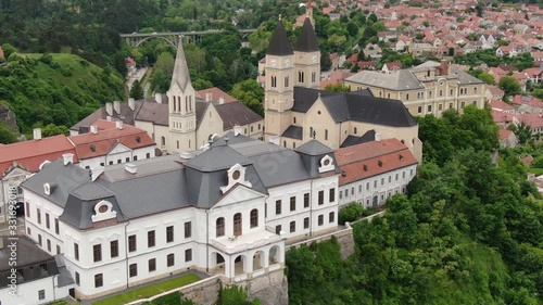 Castle of Veszprem with cloudy sky