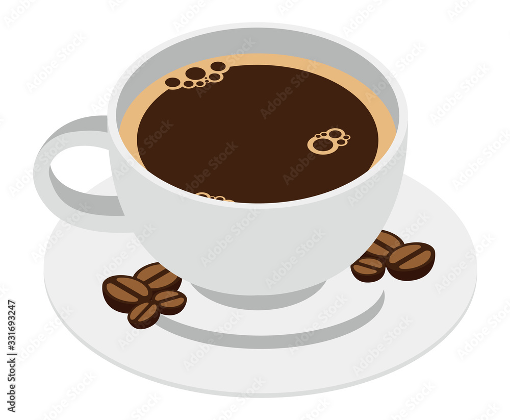 コーヒーカップとコーヒー豆のイラスト Stock Vector Adobe Stock コーヒーカップとコーヒー豆のイラスト Stock Vector Adobe Stock
