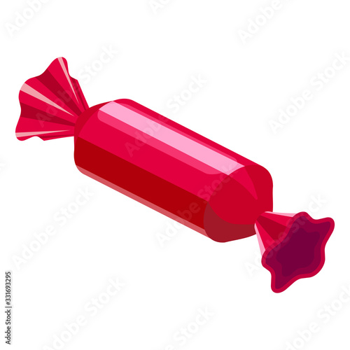 Candy wrapped isometric sweet food