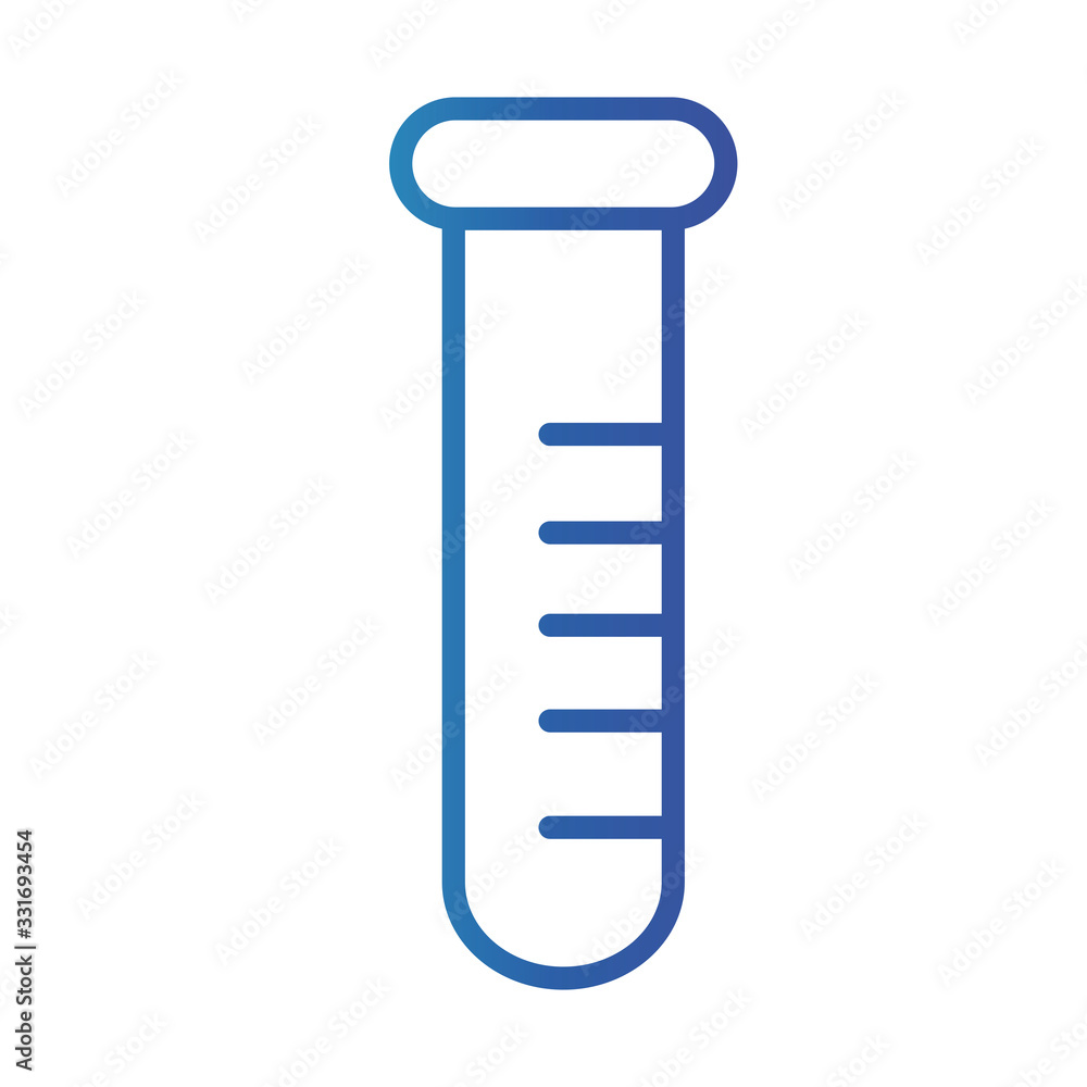 tube test laboratory, gradient line style icon vector illustration design tube test laboratory, gradient line style icon vector illustration design