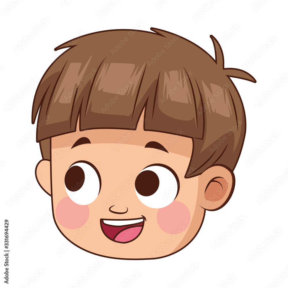 cute little boy head avatar character cute little boy head avatar character