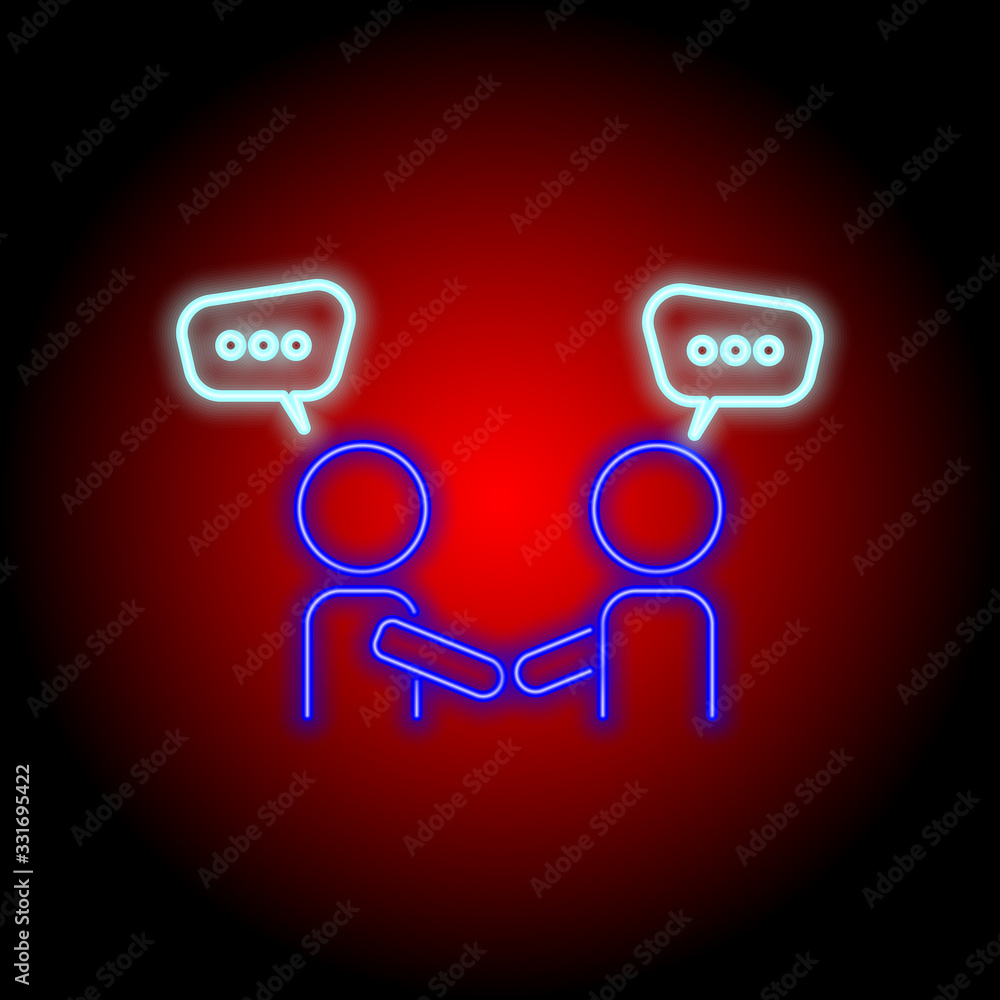 vector neon flat design icon of message dialog symbol illustration vector neon flat design icon of message dialog symbol illustration