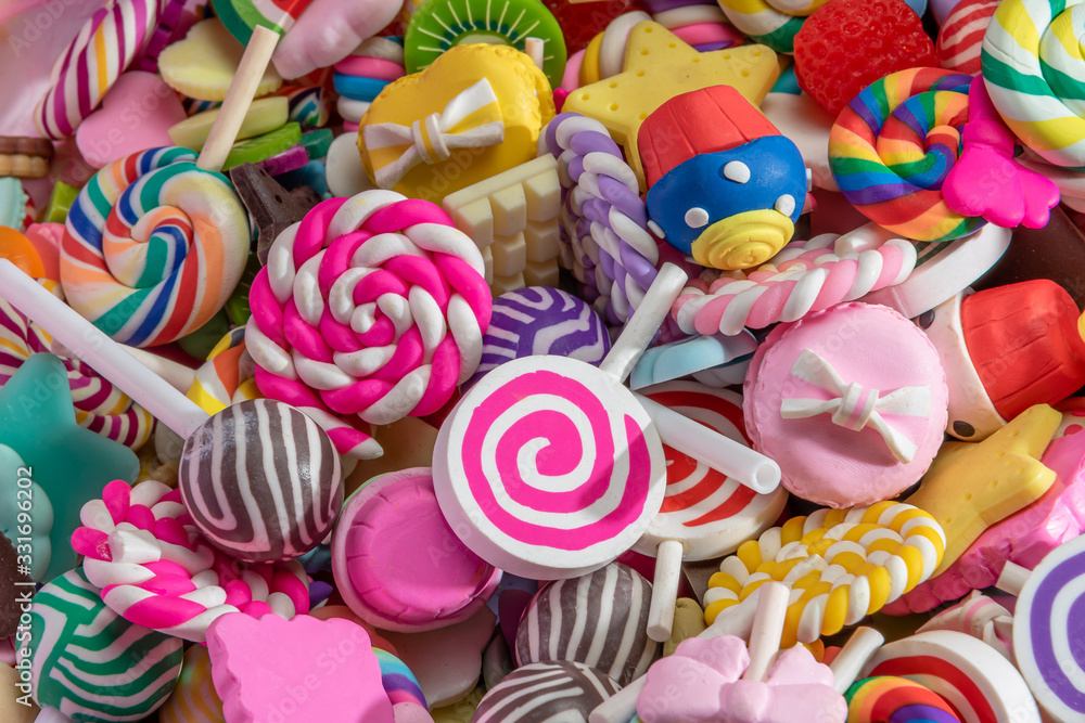 Toys. Candy background Toys. Candy background