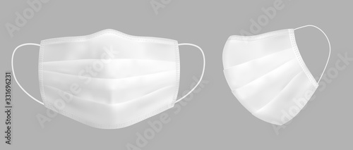 Vector realistic medical face mask