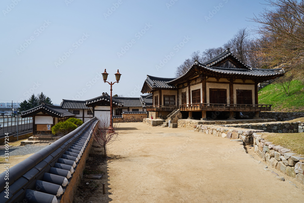 Imcheonggak Pavilion in Andong-si, South Korea. Imcheonggak is a traditional house built in the Joseon Dynasty.