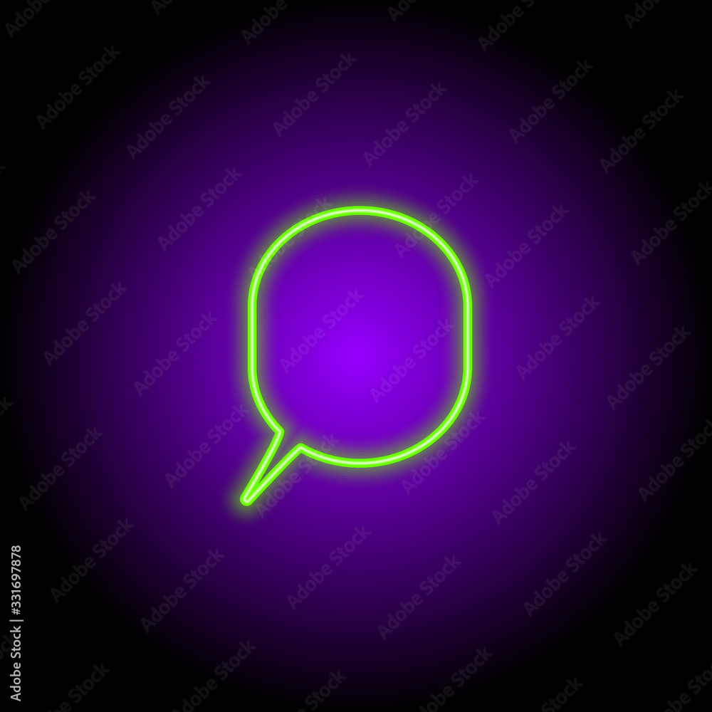 vector neon flat design icon of message symbol vector neon flat design icon of message symbol