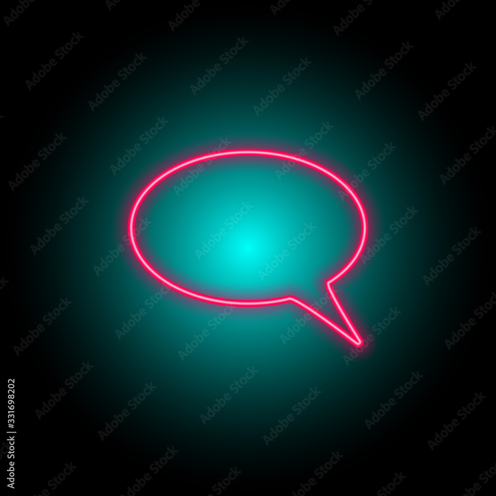 vector neon flat design icon of message symbol vector neon flat design icon of message symbol