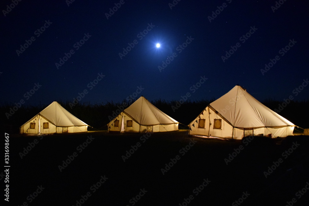 Yurts & Moon