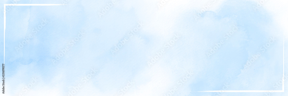 Abstract watercolor sky and clouds for background