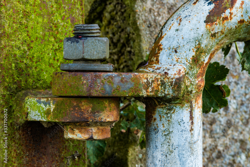 Lost Rost Altes Metall, Rost, Schloss, Detail, lost places, Bügel Stock Photo ...