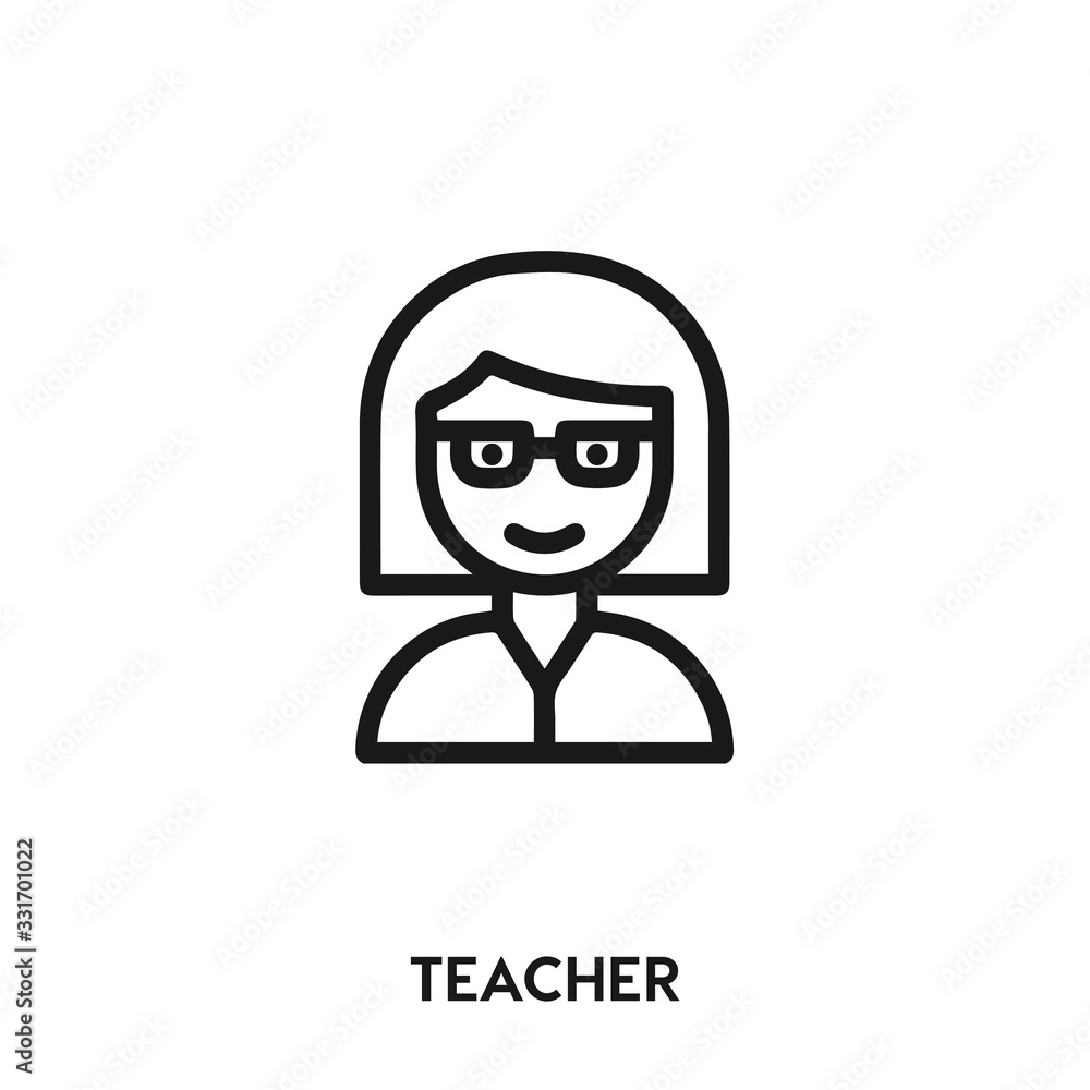 teacher icon vector. teacher symbol sign.