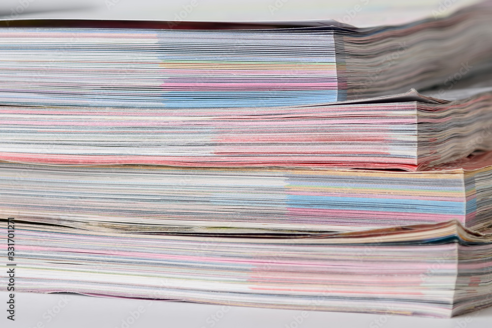 background image of stacked magazines. Selective focus background image of stacked magazines. Selective focus
