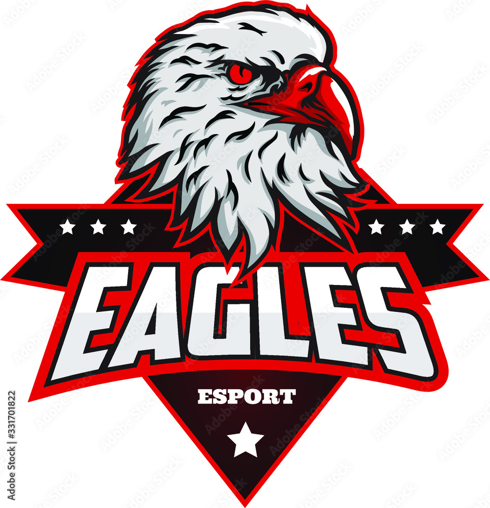 Eagle Mascot Esport Logo Design Vector with Modern Illustration Concept Style for Badge, Emblem