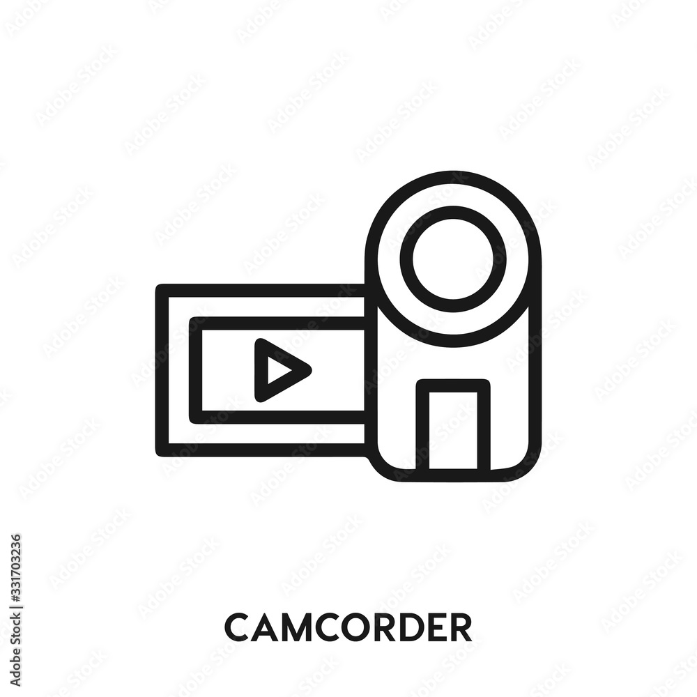 camcorder icon vector. camera symbol sign.