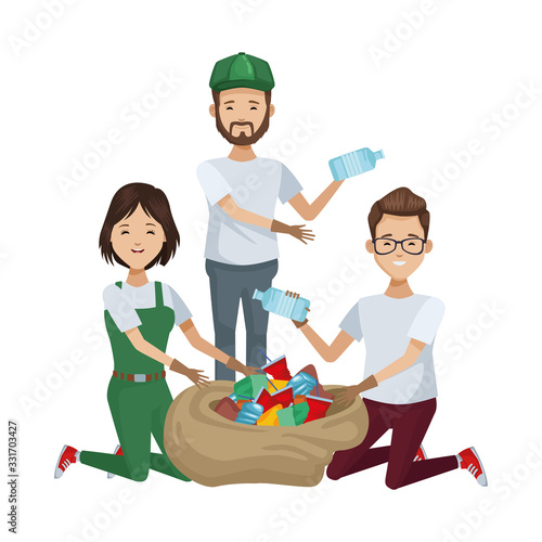 environmentalists people recycling avatars characters
