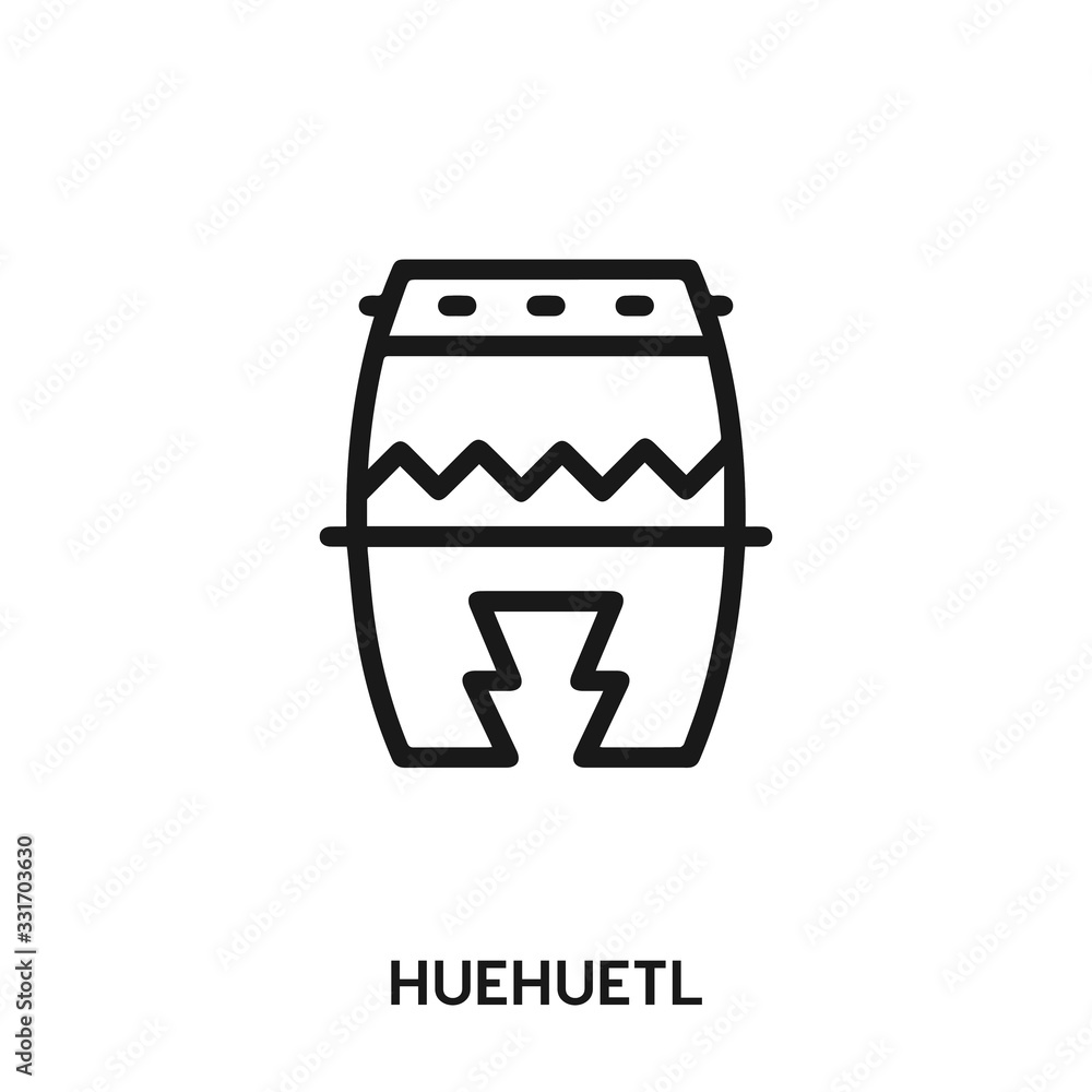Huehuetl icon vector. Huehuetl symbol sign. Huehuetl icon vector. Huehuetl symbol sign.