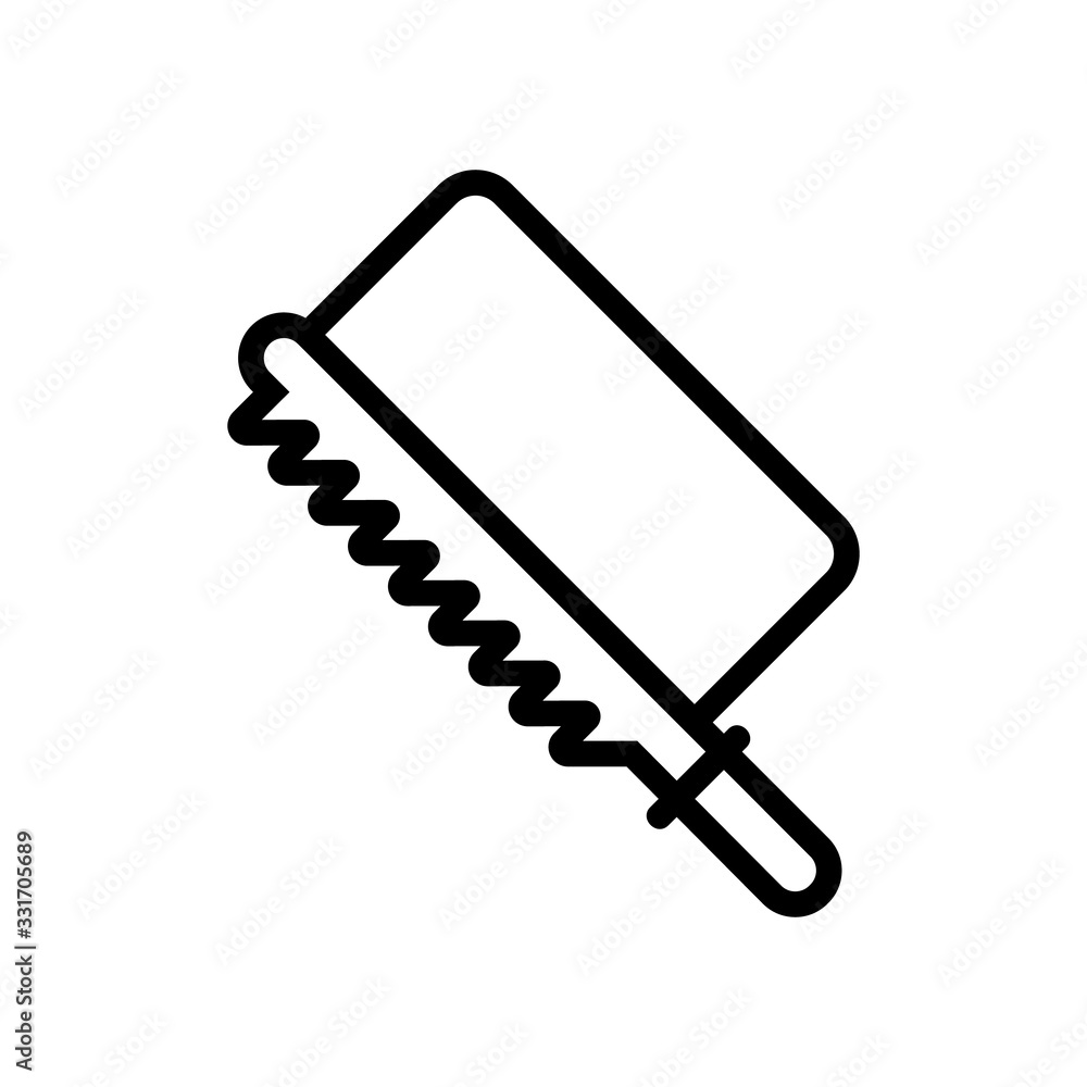 saw thin icon vector. saw thin sign. isolated contour symbol illustration saw thin icon vector. saw thin sign. isolated contour symbol illustration