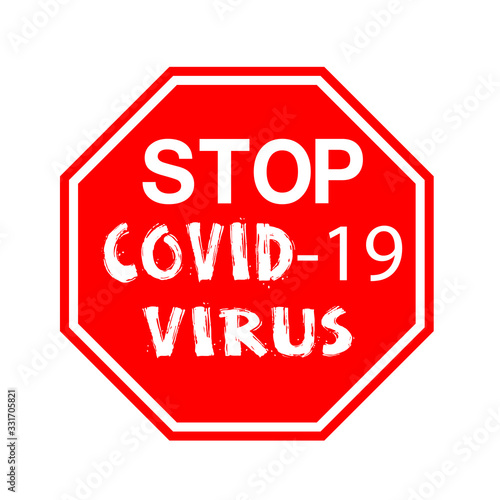 Stop COVID-19 concept ,Abstract virus strain model Novel coronavirus 2019-nCoV