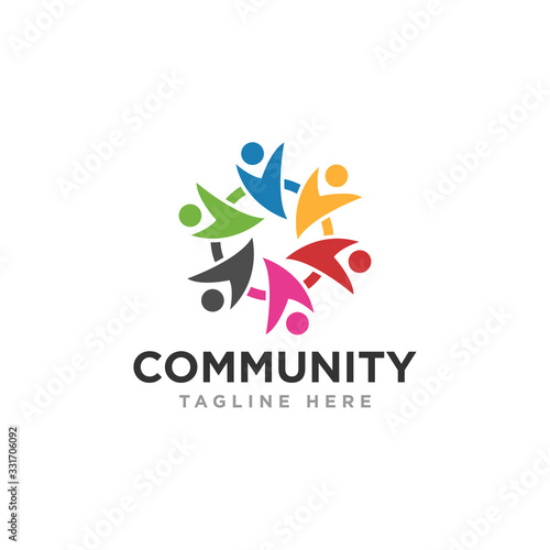 Community Logo Icon Design Vector