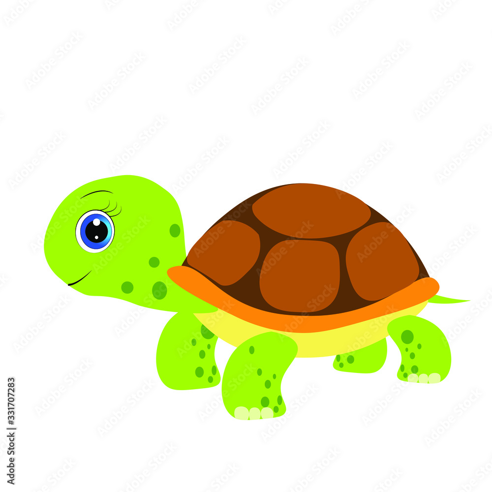 Obraz premium cute turtle cartoon illustration