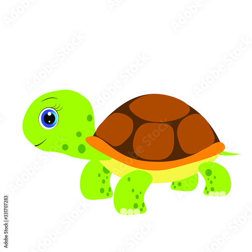cute turtle cartoon illustration