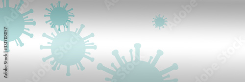 Corona or Covid-19 virus concept Background banner illustration.