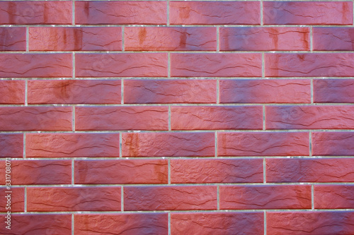 Empty red brick wall textured background. Urban Background