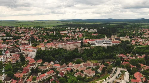 Castle of Veszprem with cloudy sky