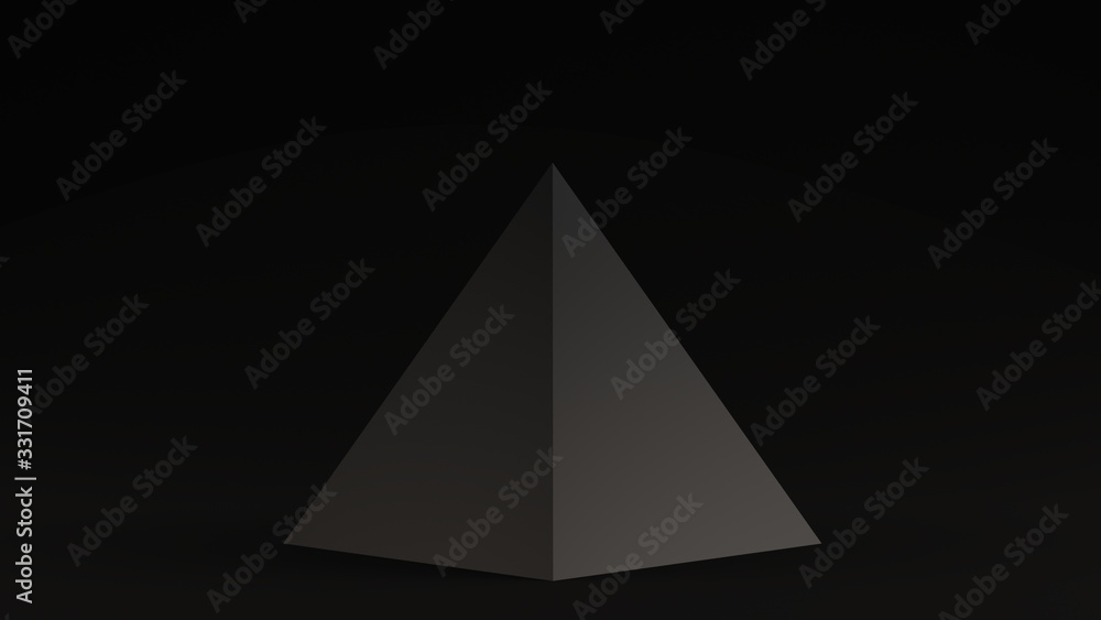 Black Pyramid Black Background 3d illustration 3d render Black Pyramid Black Background 3d illustration 3d render