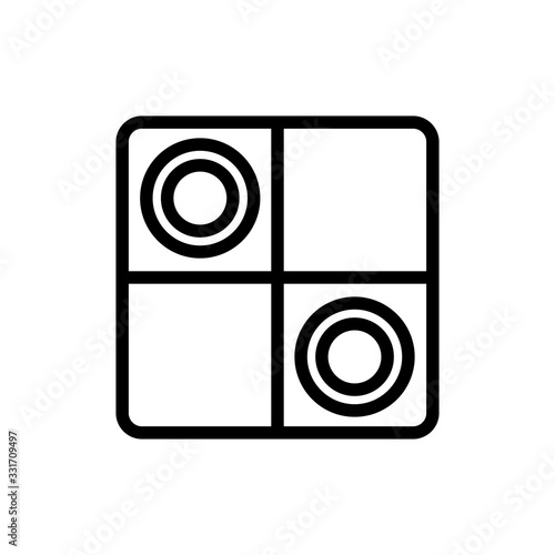 game checkers icon vector. game checkers sign. isolated contour symbol illustration