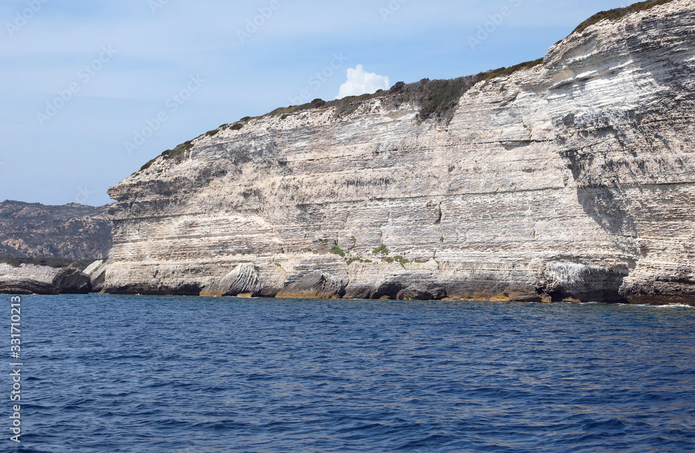 Naklejka premium rocky coast of the French island called CORSICA on the Mediterra